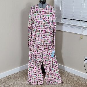 Nick & Nora Chocoholic Pajamas Plus Size 3XL Y2k New With Tags NWT
